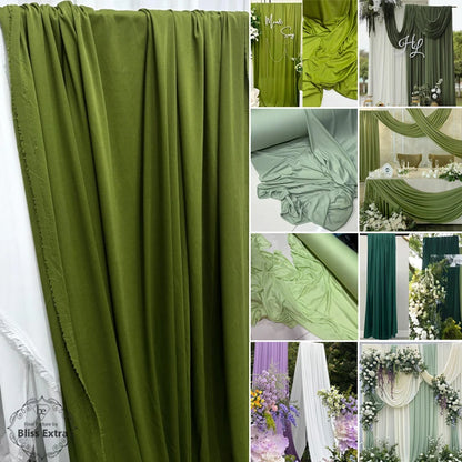 Wide 170cm Soft Stretchy Fabric Wedding Decoration Curtains Cloth Background Drap Handmade DIY Stretch Knitted Material