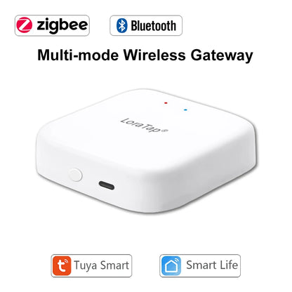 LoraTap Tuya Multi-mode WiFi ZigBee 3.0 Bluetooth Mesh Gateway Hub Bridge Wireless and Wired Smart Life App Remote Control