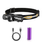 LED Wave Hand Induction Headlamp Sensor Headlight USB C 18650 Magnetic Tail Head Torch Camping Hunting Lamp Zoomable Flash light