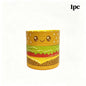 Cute Hamburger Pattern Mini Rainbow Slinky Toy Flexible Plastic Magic Spring Coil Fidget Toy for Kids 1/3/6Pcs Christmas Gift