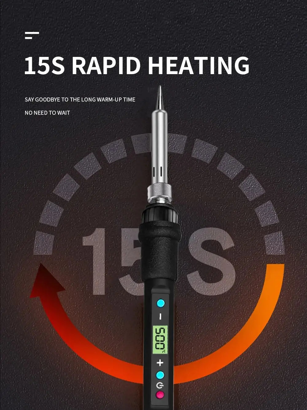 LEFAVOR 80W Digital display soldering iron welding set C/F switching calibration temperature 100-500C home repair DIY