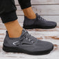 Men Breathable Knitted Running Shoes Anti Slip Trainers Arch Support Shock Absorbing EVA Sole Low Top Lace Up Sports Footwear