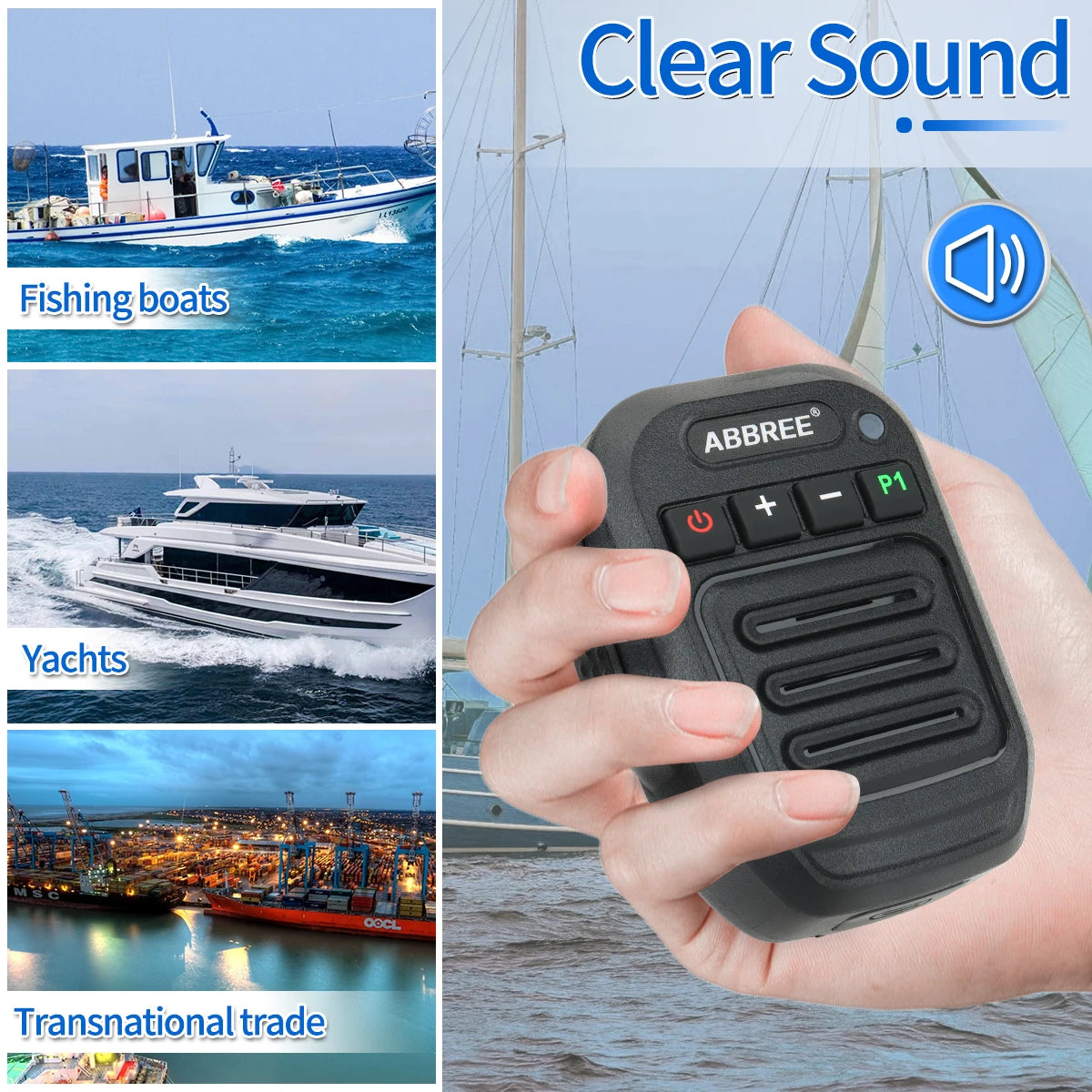 ABBREE Walkie Talkie Bluetooth Wireless Speaker Mic For Baofeng UV-5R UV-5RH UV-21 PRO V2 Quansheng UV-K5 (8) UV-K6 Ham Radio