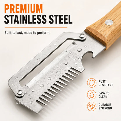 Stainless Steel 3 in 1 Vegetable Peeler Fruit Slicer Shredder Multifunction Kitchen Tool for Peeling Cutting Shredding