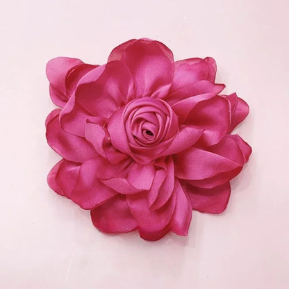 10cm Korean Fabric Rose Flower Brooches for Women Elegant Corsage Scarf Buckle Shirt Collar Pins Fashion Jewelry Wedding Brooch