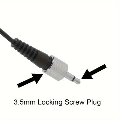 Headset microphone with noise-canceling earpiece, compatible with belt-pack transmitter, ideal for teaching and conferences.