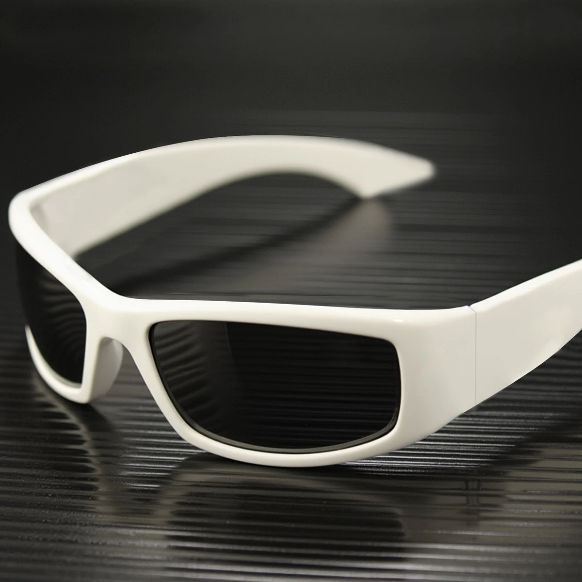 Dark Sunglasses for Men Wrap Around Sunglasses for Big Heads Men UV400 Protection Glasses W8005