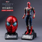 【Avengers】Iron Man MK85+Captain America+Spider-Man Figure Set, Helmet Mask, Marvel Hero Collection Model Toy Gift