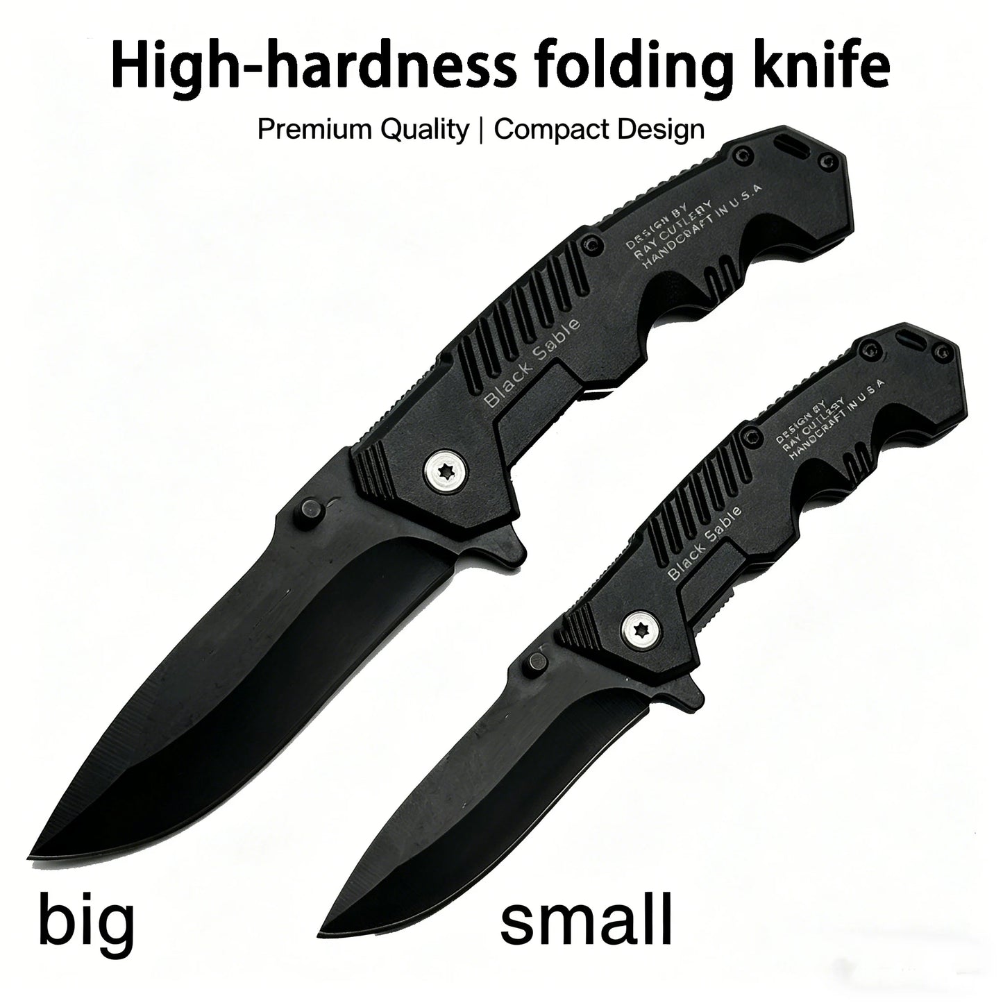 This multi-functional all-in-one folding knife is a portable tool for outdoor camping, hiking, survival, and household peeling
