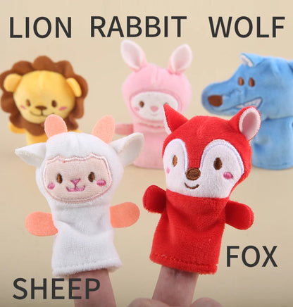 Children Animal Education Dolls Baby Finger Plush Doll kids Hand finger puppets Toy Teaching Aids Boys Girls tell story material