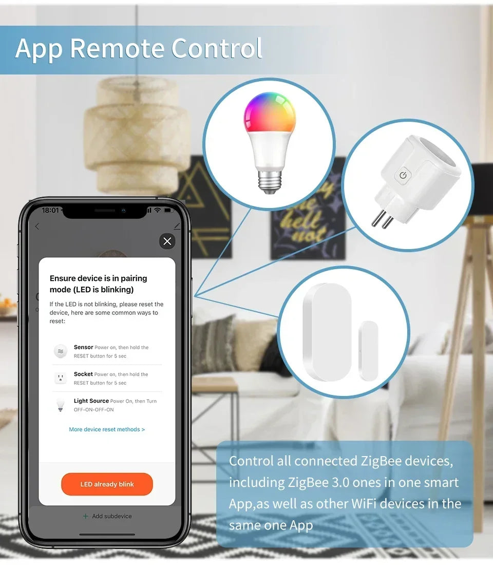 Tuya Smart Multi Mode Gateway Wireless ZigBee WiFi Bluetooth Hub Bridge Smart Life APP Control Alexa Google Home Voice Control