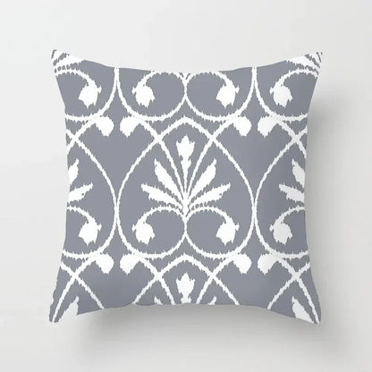 European Gray Pillowcase Geometric Pillow Cover Sofa Cushion Cover Garden Throw Pillows Hotel Outdoor Cushions car Chair 45X45cm