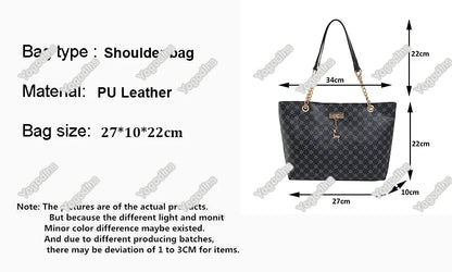 2024 Autumn and Winter New Presbyopic Handbag Shoulder Bag Large Capacity Tote Bag Women's Bag