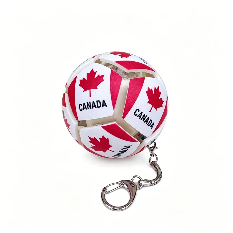 USA Mexico Canada All Country Flag Football Keychain Fidget Stress Ball Squishy Decompression Toy Anxiety Relief Fan Souvenir