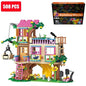 Friends City Tree House Summer Holiday Villa Castle Building Blocks Garden Swimming Pool Model Figures Toy For Kid Birthday Gift