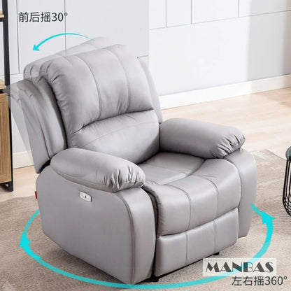 Genuine Leather Manual Electric Recliner Sofa Theater Power Reclining Couch Living Room Cinema Sofas Seating Room Furniture