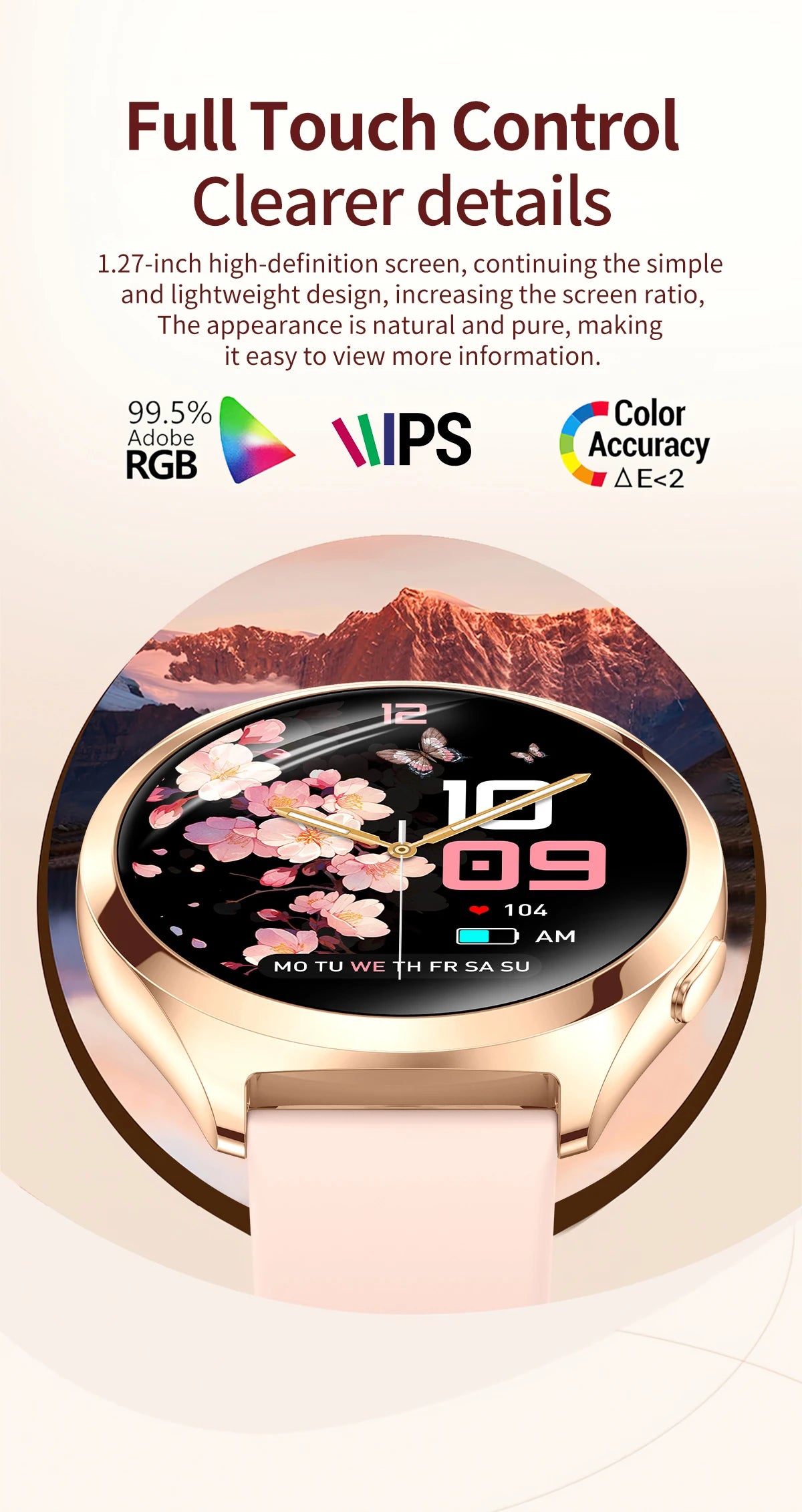 LIGE Luxury Smart Watch For Woman 1.27" Bluetooth Call Custom Dial Women's Bracelet Sports Health Monitor Smartwatch Ladies Gift