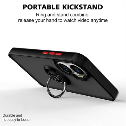 Funda For Xiaomi Poco F7 5G Case Shockproof Matte Hard PC Armor Case For Pocof7 Poko Little F7 F 7 7F Magnetic Holder Ring Cover