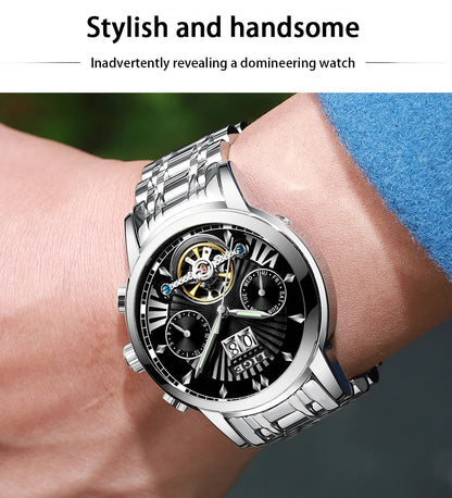 2026 LIGE Automatic Mechanical Wrist Watches For Men Top Brand Luxury Tourbillon Men Watch Fashion Business Waterproof Watch Men