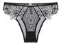 BANERDANNI Pure Desire Victoria French Lace Embroidered Lingerie Women's Thin Cup Triangle Cup Bra Set Comfortable No Underwire