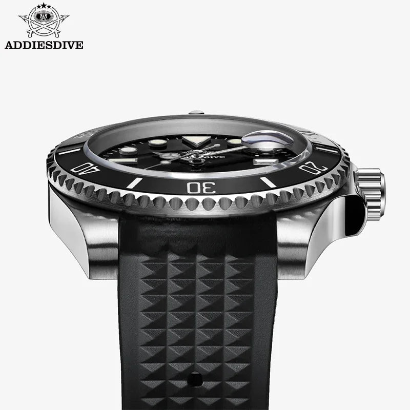 ADDIESDIVE MY-H3-2 Men's Dive Quartz Watch 41mm Fashion Stainless Steel Wristwatch 200M Calendar Display Luminous Watches ForMen