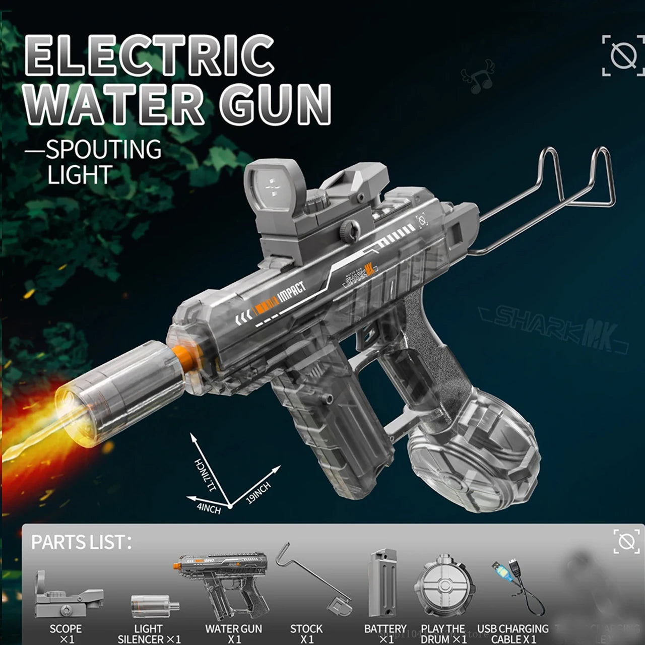 2026 Electric Automatic Submachine M416 Water Gun Summer Outdoor Beach Firing Shooting Game Water Fight Toy for Children Gifts