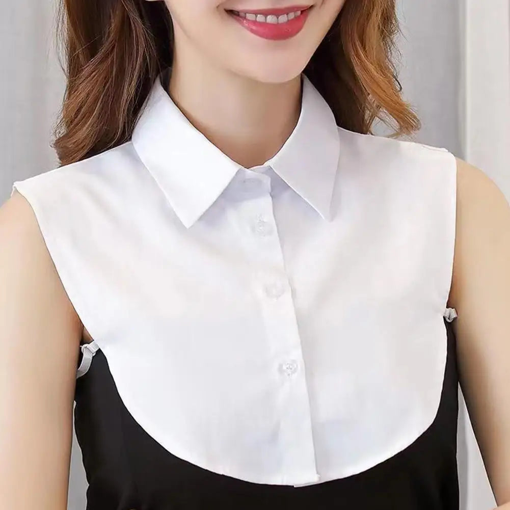 Women's Fashionable and Elegant Encrypted Chiffon Fake Collar Half Shirt Detachable Versatile Accessory Collar