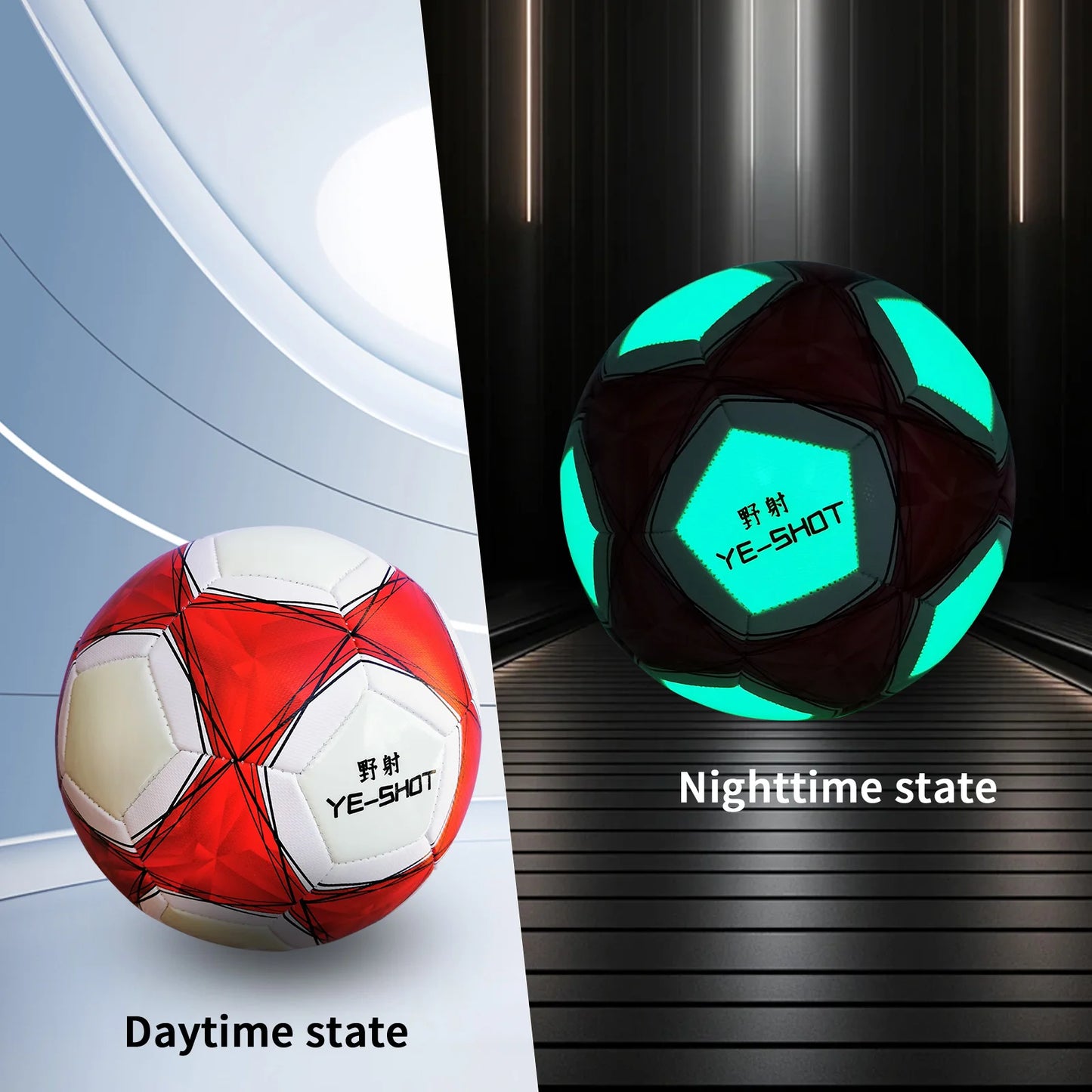 Glow in The Dark Soccer Ball Size 5 with Pump Light Up Soccer Ball for Teens and Adults Soccer Gifts