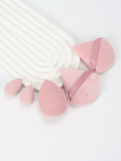 5Pcs Professional Makeup Sponge Set - Soft, Gentle, Multi-Purpose Tools for Perfect Foundation, Powder, and Blush Application