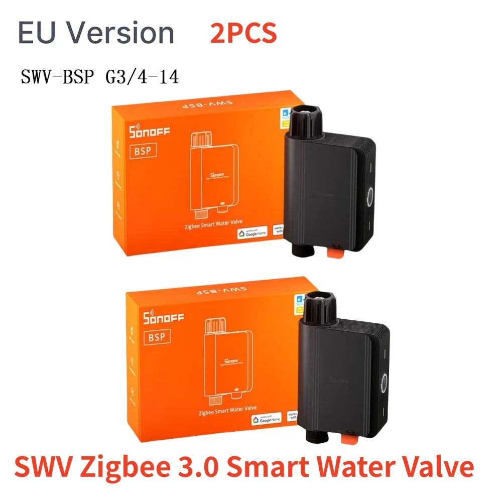 SONOFF SWV SONOFF Water Valve SWV-BSP Zigbee IP55 Irrigation System Setting Controller Home Automate Compatible with Alexa Googl
