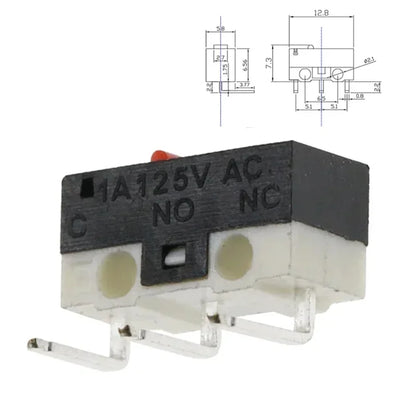 20/100/1000Pcs 3Pin Micro Limit Switch SPDT Momentary Push Button Switch 1A/125V Mouse Switch with Handle Roller