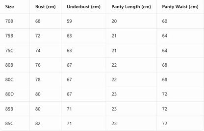 6-Piece Set Women's Bra and Panties Set Sexy Patterned Lace Patchwork No Lining Comfortable Fitting Women's Push-Up Bra Women's Underwear Set