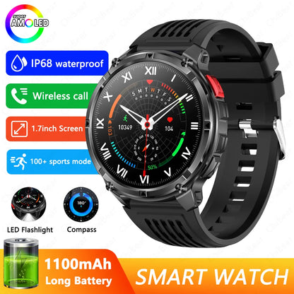 Military T-Rex 3 GPS Waterproof Smart Watch 1.46"HD AMOLED Built-in 6 Frequency Satellite Outdoors Sports Fitness Smart Bracelet