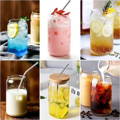 11Pcs Reusable Black Straw Set 304 Stainless Steel Straw Straight Bent Drinking Straw With Cleaning Brush Home Bar Accessory