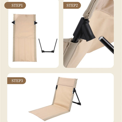Foldable Camping Chair Outdoor Garden Park Single Lazy Chair Backrest Cushion Picnic Camping Folding Back Chair Beach Chairs