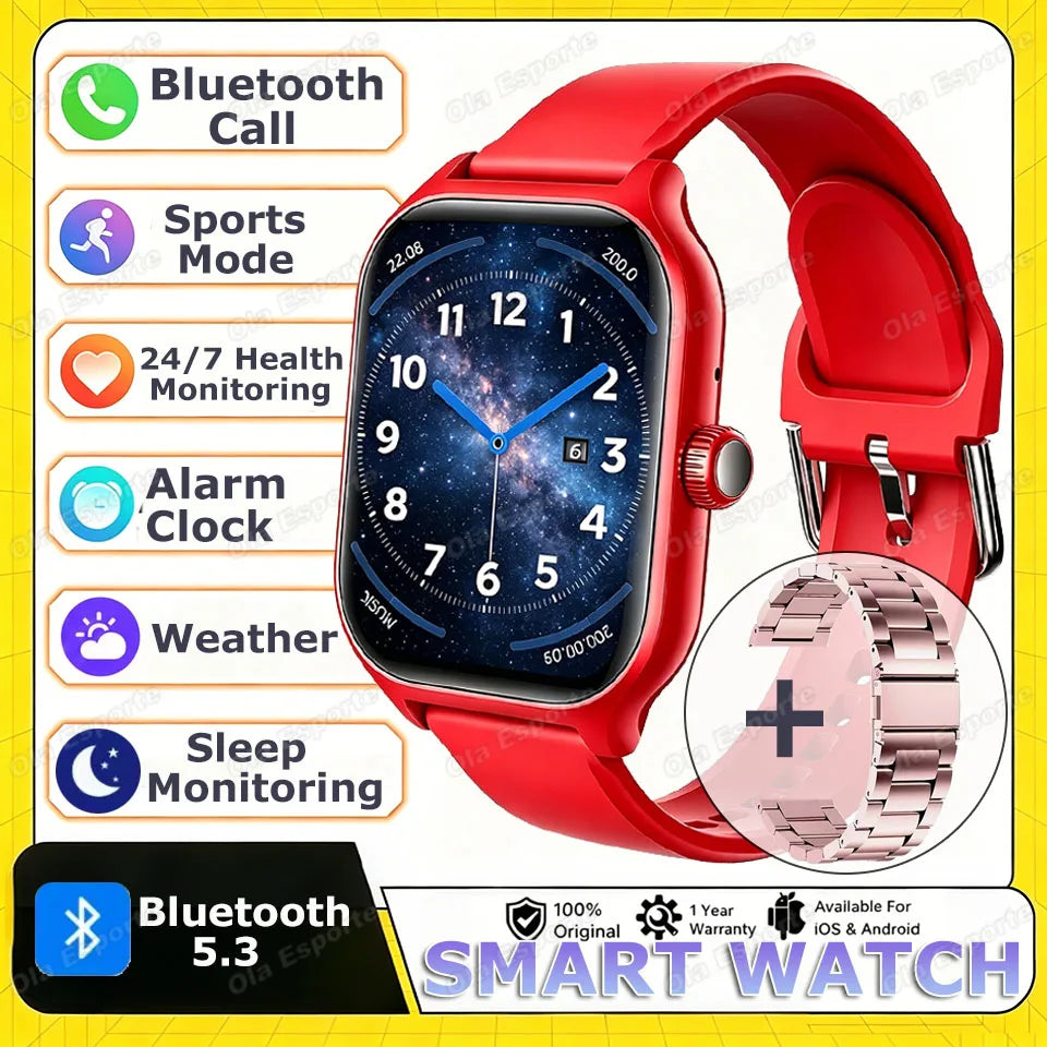 2026 New Men's Smart Watch Women's Gift Heart Rate Blood Oxygen Sports Fitness Watch Electronics Bluetooth Call Smartwatch HW12