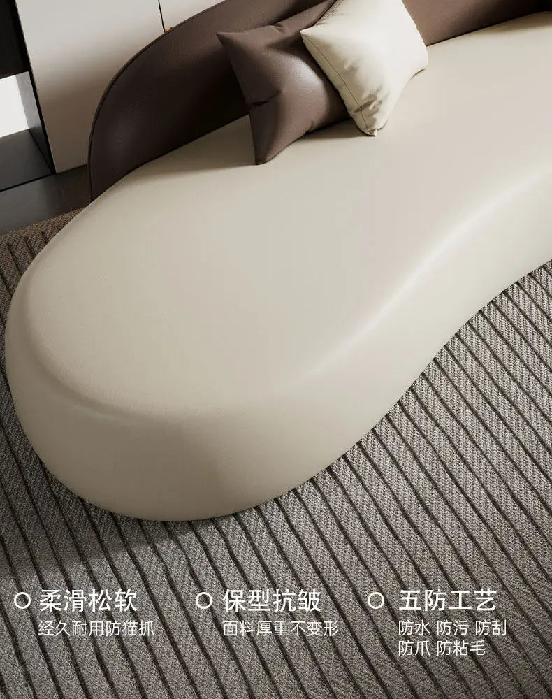 Italian Luxury Curved Sofa Modern Simple Hotel Homestay Lounge Office Sofa Designer Office Furniture أثاث مكتبات FYOS