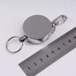 Stainless Steel Wire Rope Elastic Keychain Recoil Sporty Retractable Alarm Key Ring Anti Lost Yoyo Ski Pass ID Card