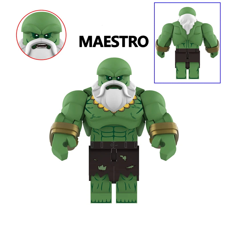 7.5CM Big Size Movable Figure Hulk Lizard Rhino Thing Colossus Hulkbusters Infinity War Model Building Blocks Toys Action Bricks