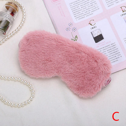 1Pc Sleeping Mask Sleeping Blindfold Soft Plush Eye Masks Cute Love Cloud Eye Cover Plush Mask Eyepatch Nap Health Eye Cover