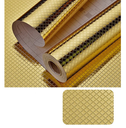kitchen stickers self-adhesive aluminum foil anti-oil waterproof wallpaper for countertops drawers cabinets shelves line