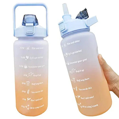 Sports Water Bottle 2 Liters Bottle Drinking Plastic Large Portable Travel Fitness Cup High Value Big Fat Cup Adult Universal