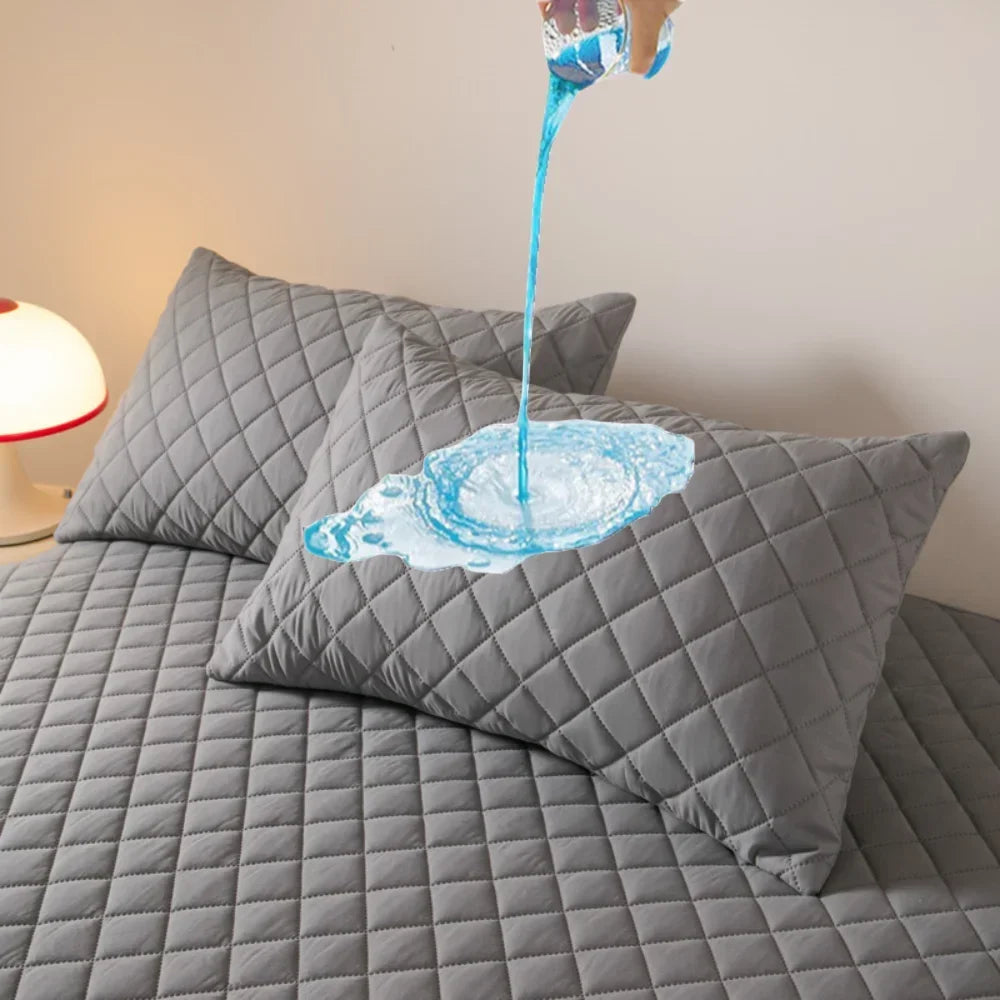 1 Pieces Waterproof Pillowcase Machine Washable Pillow Cover Bedroom Decor Suitable for With Children Just Pillowcase ,No Pillow