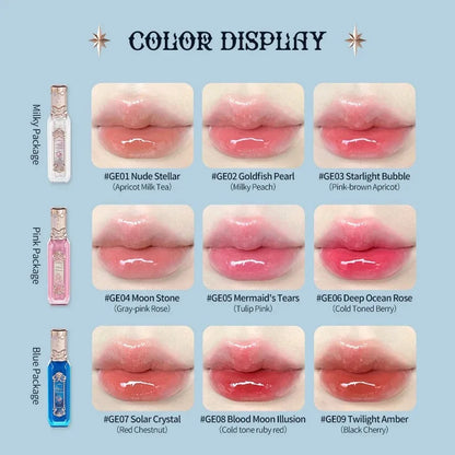 Flower Knows Full Collection Lip Gloss Tinted Lip Oil Vegan Hydrating Lip Makeup for Women Girls Non Sticky Moisturizing Shine