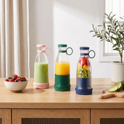 Portable Electric Juicer Cup with 6 Blades USB Mini Milkshake Blender Fresh Fruit Milk Mixing Tool for On-the-Go