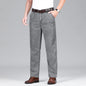 2026 Summer Brand Clothing New Men's Straight Loose Business Casual Lightweight Jeans Classic Embroidered Elastic Denim Pants