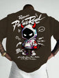 American men's summer personalized small devil letter print comfortable and breathable round neck T-shirt outdoor street top