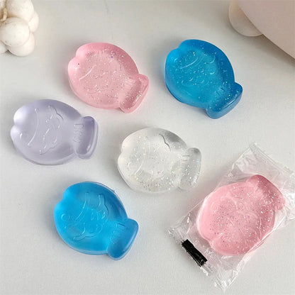 NEW Fidget Toy Mini Squishy Toys Mochi Ice Block Stress Ball Toy Kawaii Transparent Cube cat paw fish Stress Relief Squeeze Toy