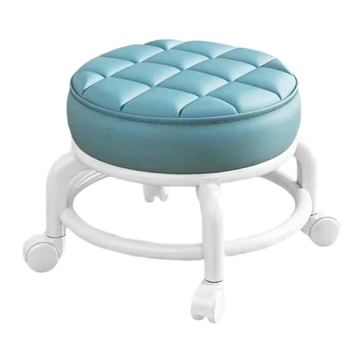 360° Rotating Low Roller Seat Stool Kids Women Heavy Duty Pulley Wheels Stool for Living Room Barber Shop Garage Home Salons