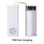 20*18650 Detachable Power Bank Case 22.5W PD QC3.0 Quick Wireless Charging DIY Shell With LED Lighting 18650 Battery Storage Box